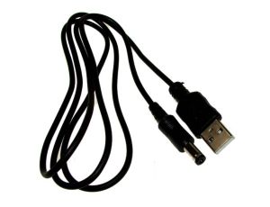 Kabel USB  wtyk A- wtyk DC 2,1/5,5  1,0m