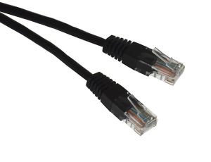 Kabel patchcord UTP5  1,0m czarny