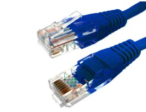 Kabel patchcord UTP5 10,0m niebieski