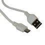 Kabel USB wtyk A- micro USB B 1,0m biały - 2