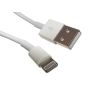 Kabel USB wtyk A- lightning 1,0m biały - 2