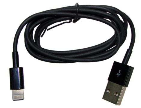Kabel USB wtyk A- lightning 1,0m czarny - 2