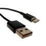 Kabel USB wtyk A- lightning 1,0m czarny - 2