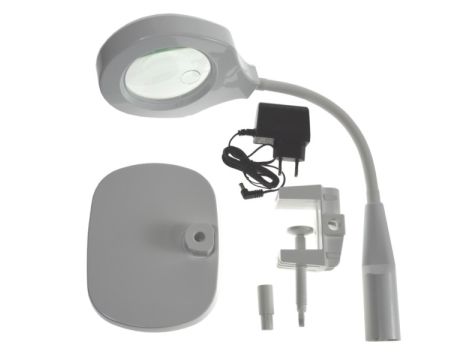 Lampa biurkowa LED z lupą (90mm) 9145T 5D+12D, 2-6 - 2