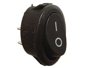 Przełącznik kołyskowy owalny 230V czarny