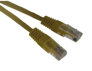 Kabel patchcord UTP5  1,0m żólty