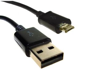 Kabel USB wtyk A- micro USB B 1,0m czarny