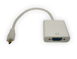 Konwerter microHDMI wtyk na VGA gniazdo na kablu b