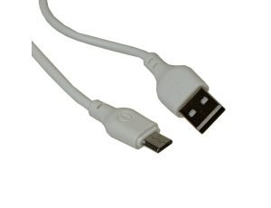 Kabel USB wtyk A- micro USB B 1,0m biały