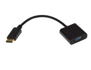 Adapter DisplayPort wt./gn.VGA z kablem