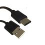 Kabel USB wtyk A- Type-C 1,0m czarny - 2