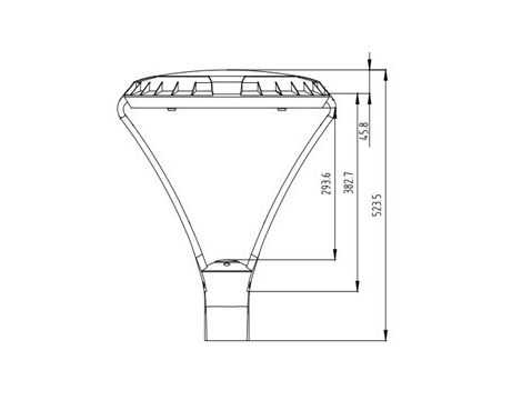 Lampa parkowa Adora 40W 4000K  RAL7016 z redukcją - 3