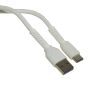 Kabel USB wtyk A- Type-C 1,0m 3A biały MXUC-04 - 2
