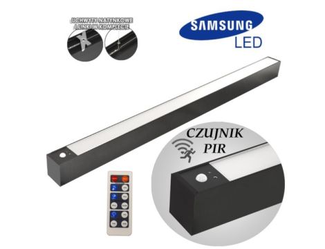 Oprawa led Cabail 24W 4000K  0,6m czarna PIR