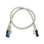 Kabel patchcord SFTP6A linka Cu 0,5m szary - 3