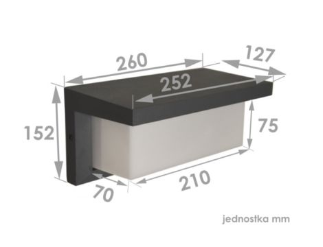 Oprawa elewacyjna Neely 12W  IP54 czarna - 2