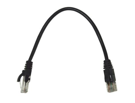 Kabel patchcord UTP5  0,25m czarny