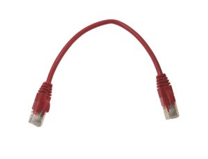Kabel patchcord UTP5  0,25m czerwony