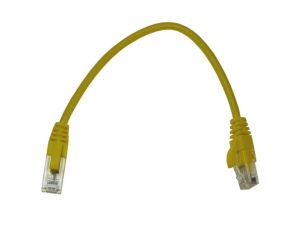 Kabel patchcord UTP5  0,25m żółty