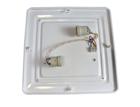 Plafon led Wilton  2*E27 czarny  mikrofalowy czujn - 2