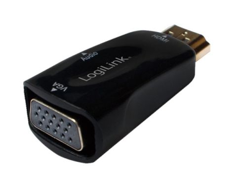 Adapter HDMI wt./ VGA gn.+ jack3,5 gn. LogiLink - 2