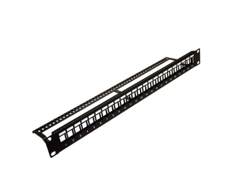 Patch panel 24-port 1U 19" pusty do Keystone z org