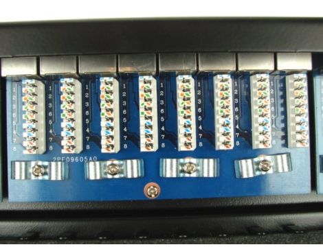 Patch panel 24-port STP5e 1U 19" złącza krone - 3