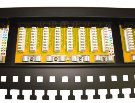 Patch panel 24-port UTP6 1U 19" złącza krone LSA - 3