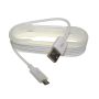 Kabel USB wtyk A- micro USB B 1,5m biały HQ - 2