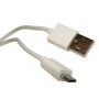 Kabel USB wtyk A- micro USB B 1,5m biały HQ - 3