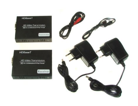 HDMI Extender 100m po skrętce 1xCat5e/6 HDBase-T - 4