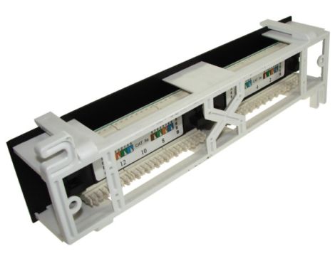 Patch panel 12-port UTP5e 1U 10" złącza krone naśc - 3