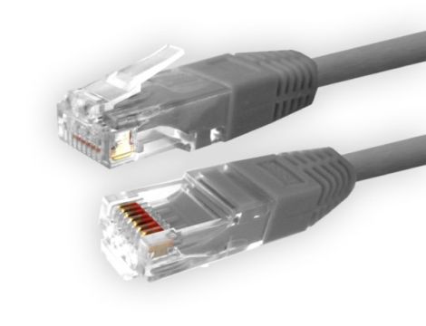 Kabel patchcord UTP6  5,0m szary