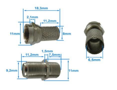 Łącznik F (2*wt.F+gn.F podwójne) blister - 2