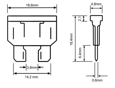 Oprawa bezpiecznika nożowego z przewodem 1,5mm - - 3