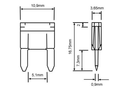 Bezpiecznik nożowy mini 10A - 2