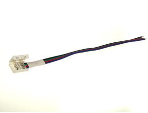 Złączka led 10mm RGB na kablu jednostronna samozac
