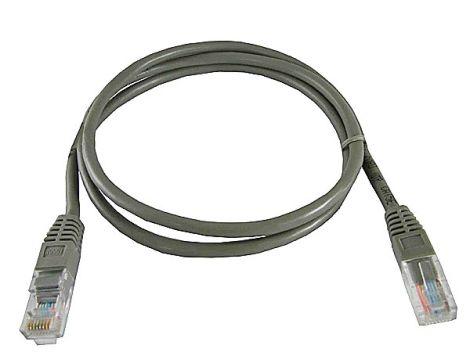 Kabel patchcord UTP6  1,0m szary - 2