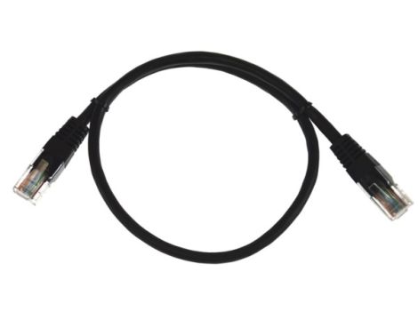 Kabel patchcord UTP5  0,5m czarny - 2