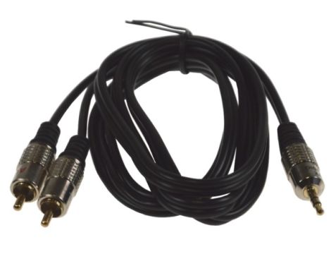 Kabel Jack3,5st-2RCA Metal  1,5m - 2