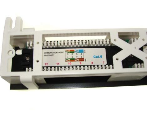 Patch panel 12-port UTP6 1U 10" złącza krone naści - 2