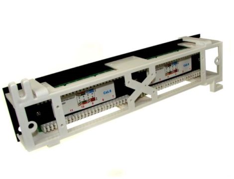 Patch panel 12-port UTP6 1U 10" złącza krone naści - 3