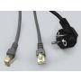 Listwa zasilająca 1,5U 19" 6 gniazd +2*RJ45 - 4