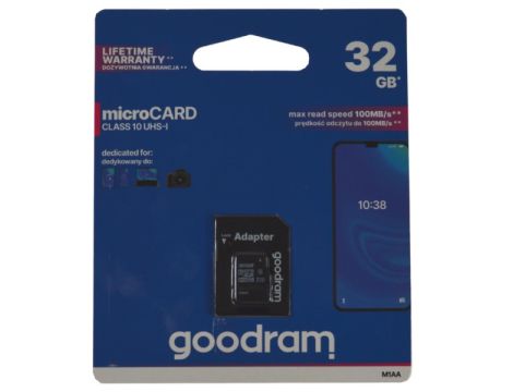Karta pamięci micro SDHC GOODRAM 32GB Class10 UHS-