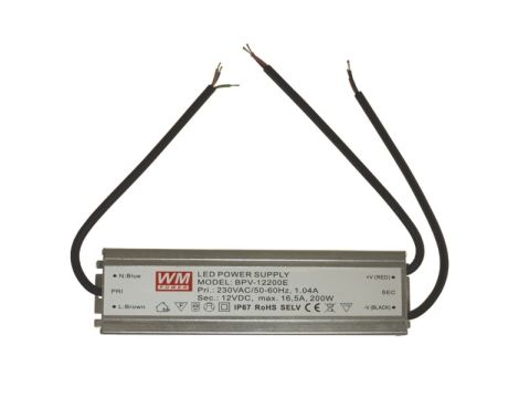 Zasilacz LED 12V 200W napięciowy IP67 aluminium