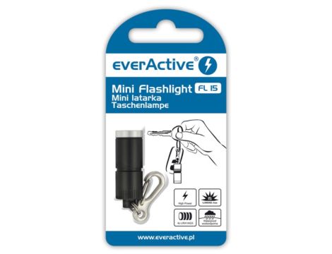 Latarka ręczna mini brelok everActive czarna - 3