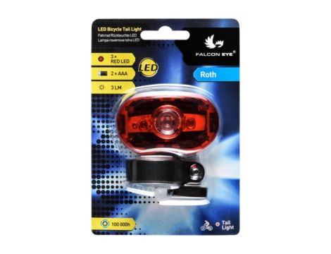 Lampa rowerowa LED tył 1x0,5W+2x5mm Falcon Eye - 2