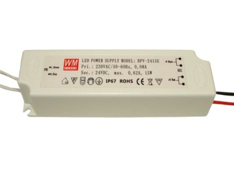 Zasilacz LED 24V  15W napięciowy IP67 plastik  EK
