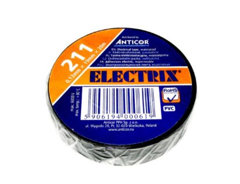 Taśma izolacyjna ANTICOR 211 ELECTRIX 19mm 20m cza