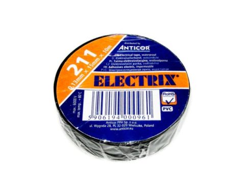 Taśma izolacyjna ANTICOR 211 ELECTRIX 15mm 10m cza